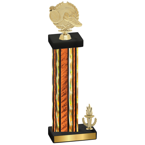 Accented Single Orange Glacier Victory Running Trophy