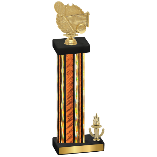 Accented Single Orange Glacier Victory Tennis Trophy