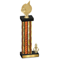 Accented Single Orange Glacier Victory Volleyball Trophy