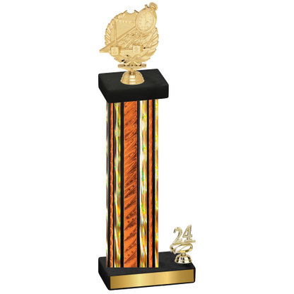 Accented Single Orange Glacier Year Swimming Trophy