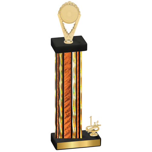 Accented Single Orange Glacier First Place Insert Trophy