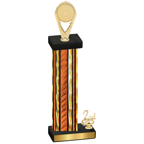 Accented Single Orange Glacier Second Place Insert Trophy