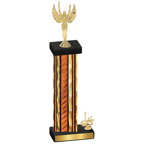 Accented Single Orange Glacier First Place Victory Trophy