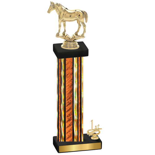 Accented Single Orange Glacier First Place Horses Trophy