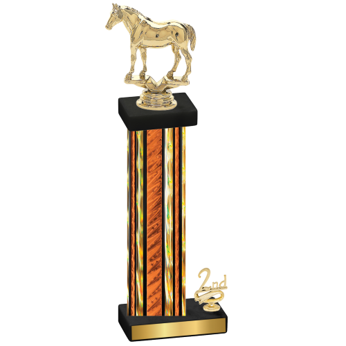 Accented Single Orange Glacier Second Place Horses Trophy