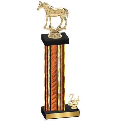 Accented Single Orange Glacier Second Place Horses Trophy