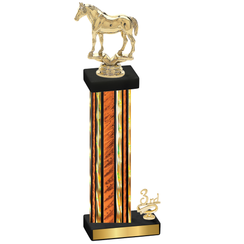 Accented Single Orange Glacier Third Place Horses Trophy