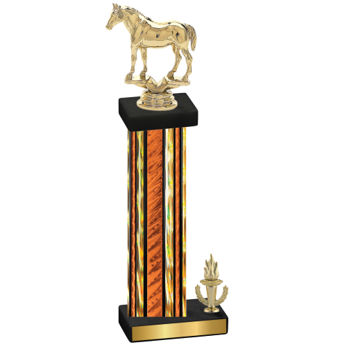 Accented Single Orange Glacier Victory Horses Trophy