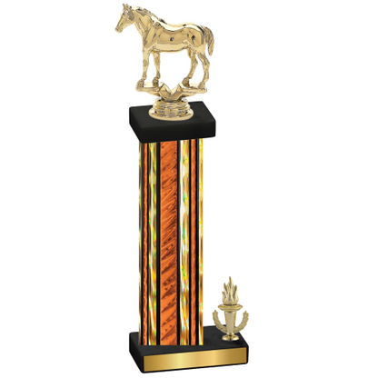 Accented Single Orange Glacier Victory Horses Trophy