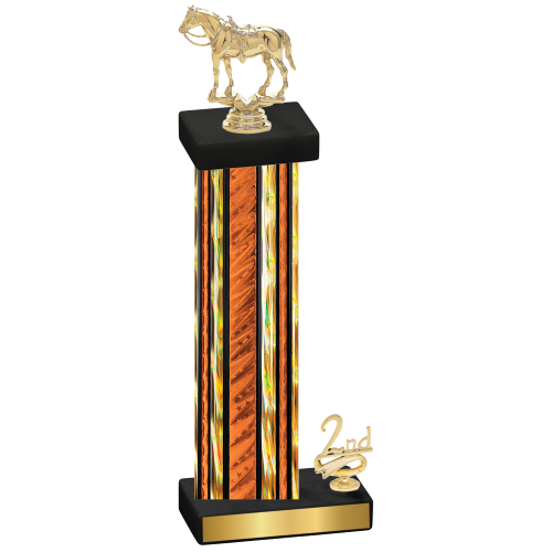 Accented Single Orange Glacier Second Place Horses Trophy