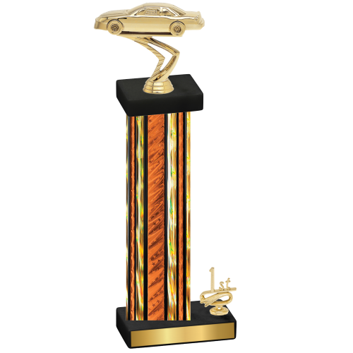 Accented Single Orange Glacier First Place Cars Trophy