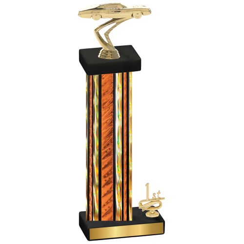 Accented Single Orange Glacier First Place Cars Trophy