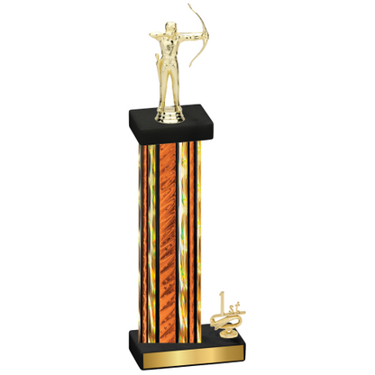 Accented Single Orange Glacier First Place Archery Trophy