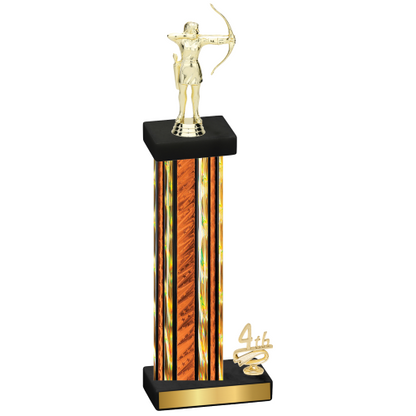 Accented Single Orange Glacier Fourth Place Archery Trophy