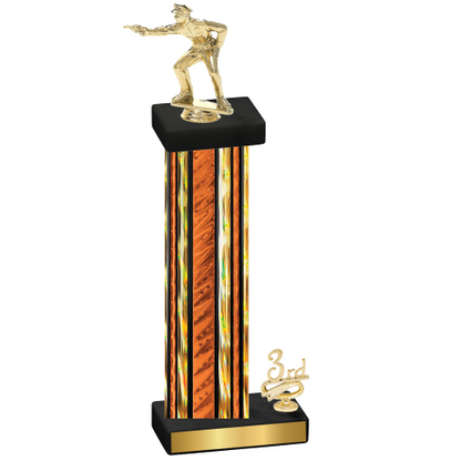 Accented Single Orange Glacier Third Place Shooter Trophy