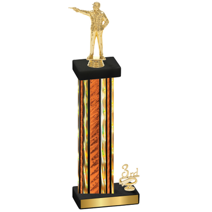 Accented Single Orange Glacier Third Place Shooter Trophy