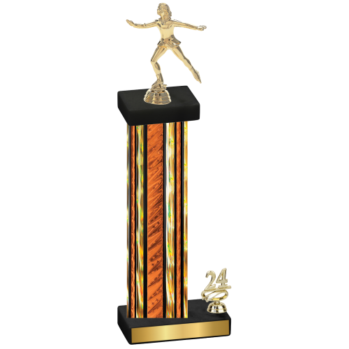 Accented Single Orange Glacier Year Skater Trophy