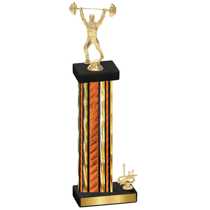 Accented Single Orange Glacier First Place Weights Trophy