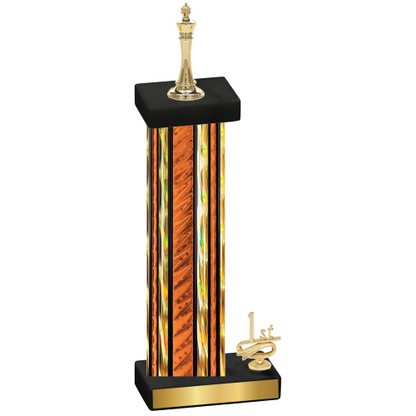 Accented Single Orange Glacier First Place Chess Trophy