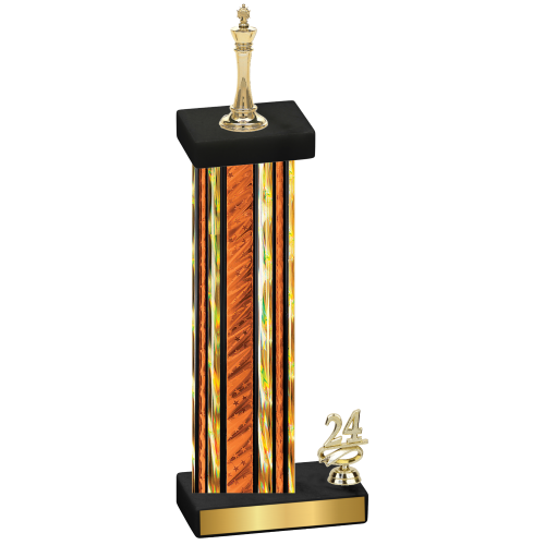 Accented Single Orange Glacier Year Chess Trophy