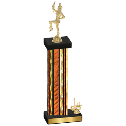 Accented Single Orange Glacier First Place Majorette Trophy