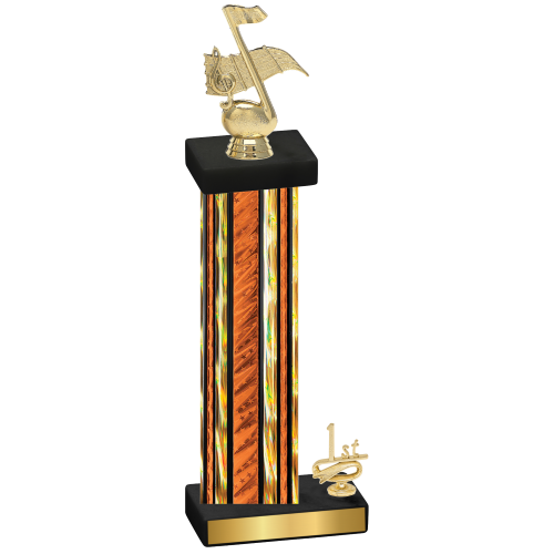 Accented Single Orange Glacier First Place Music Trophy