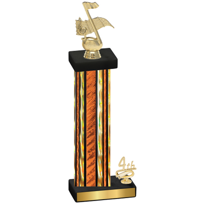 Accented Single Orange Glacier Fourth Place Music Trophy