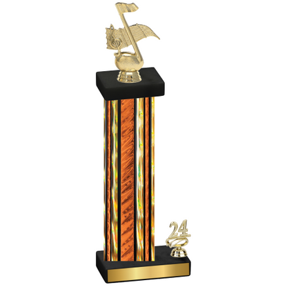 Accented Single Orange Glacier Year Music Trophy