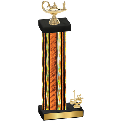 Accented Single Orange Glacier First Place Academics Trophy