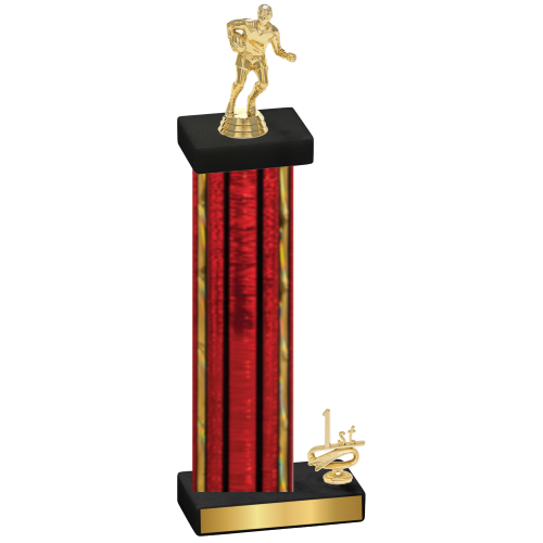 Accented Single Red Glacier First Place Rugby Trophy