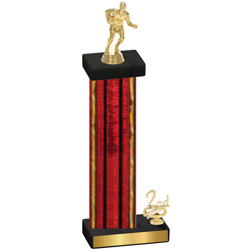 Accented Single Red Glacier Second Place Rugby Trophy