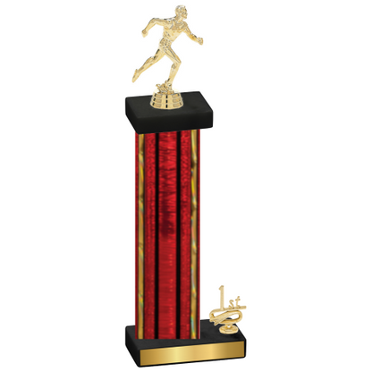 Accented Single Red Glacier First Place Running Trophy