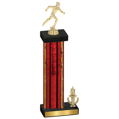 Accented Single Red Glacier Victory Running Trophy