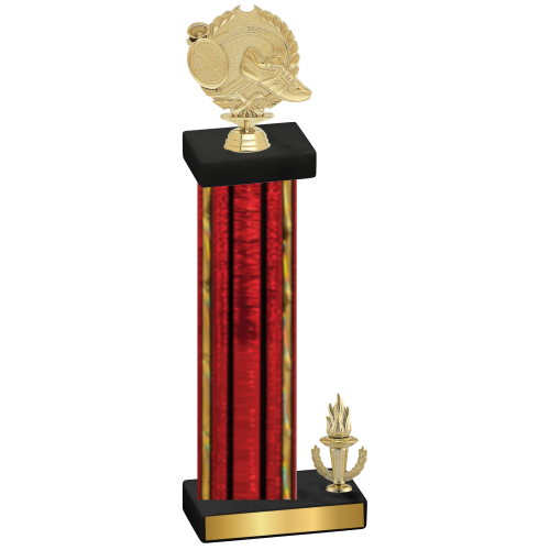 Accented Single Red Glacier Victory Running Trophy