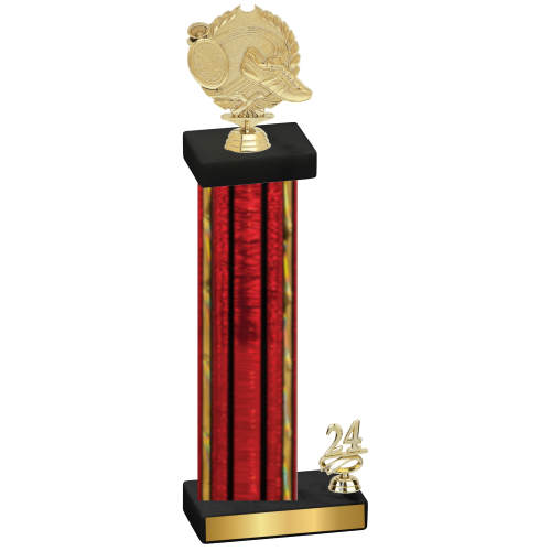 Accented Single Red Glacier Year Running Trophy