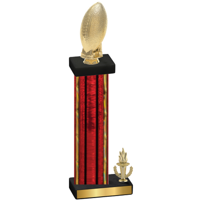 Accented Single Red Glacier Victory Football Trophy