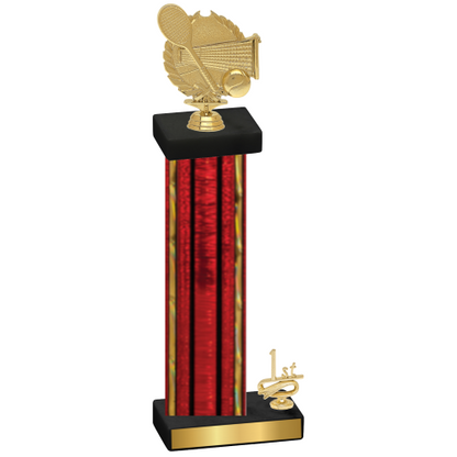 Accented Single Red Glacier First Place Tennis Trophy