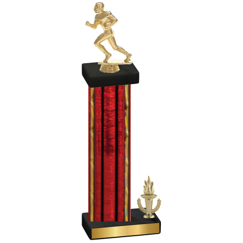 Accented Single Red Glacier Victory Football Trophy