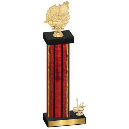 Accented Single Red Glacier First Place Swimming Trophy