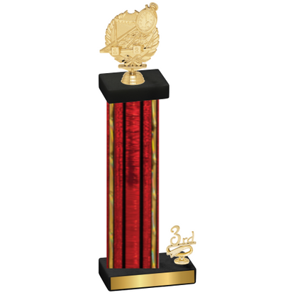 Accented Single Red Glacier Third Place Swimming Trophy