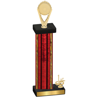 Accented Single Red Glacier First Place Insert Trophy