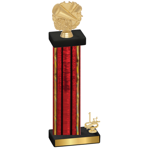 Accented Single Red Glacier First Place Cheerleading Trophy