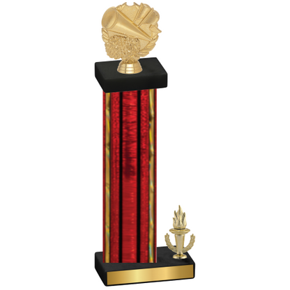 Accented Single Red Glacier Victory Cheerleading Trophy