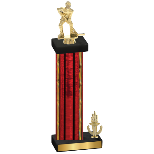 Accented Single Red Glacier Victory Hockey Trophy