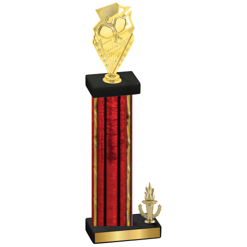 Accented Single Red Glacier Victory Pickleball Trophy