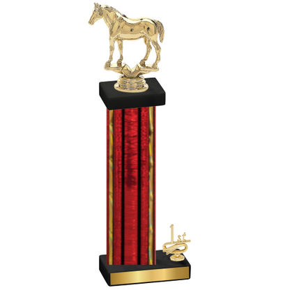 Accented Single Red Glacier First Place Horses Trophy