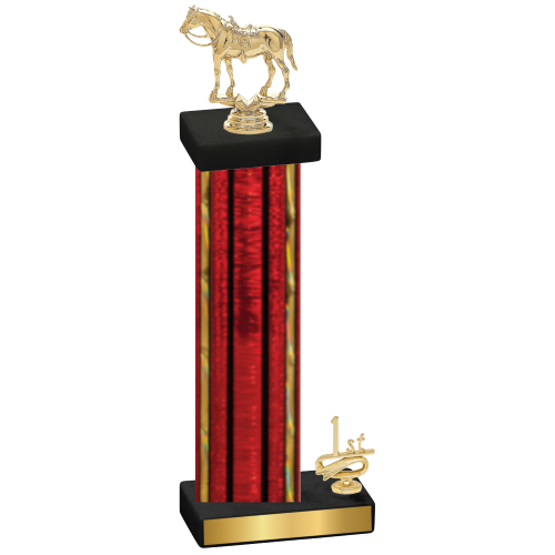 Accented Single Red Glacier First Place Horses Trophy