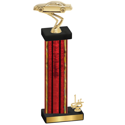 Accented Single Red Glacier First Place Cars Trophy