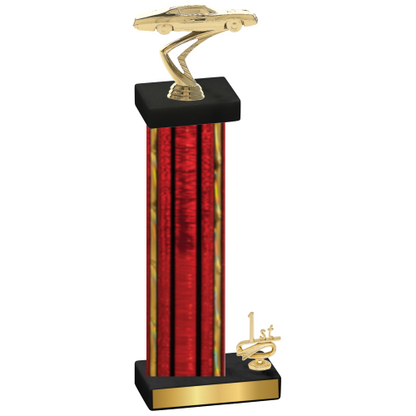 Accented Single Red Glacier First Place Cars Trophy