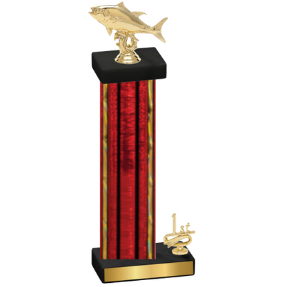 Accented Single Red Glacier First Place Fishing Trophy